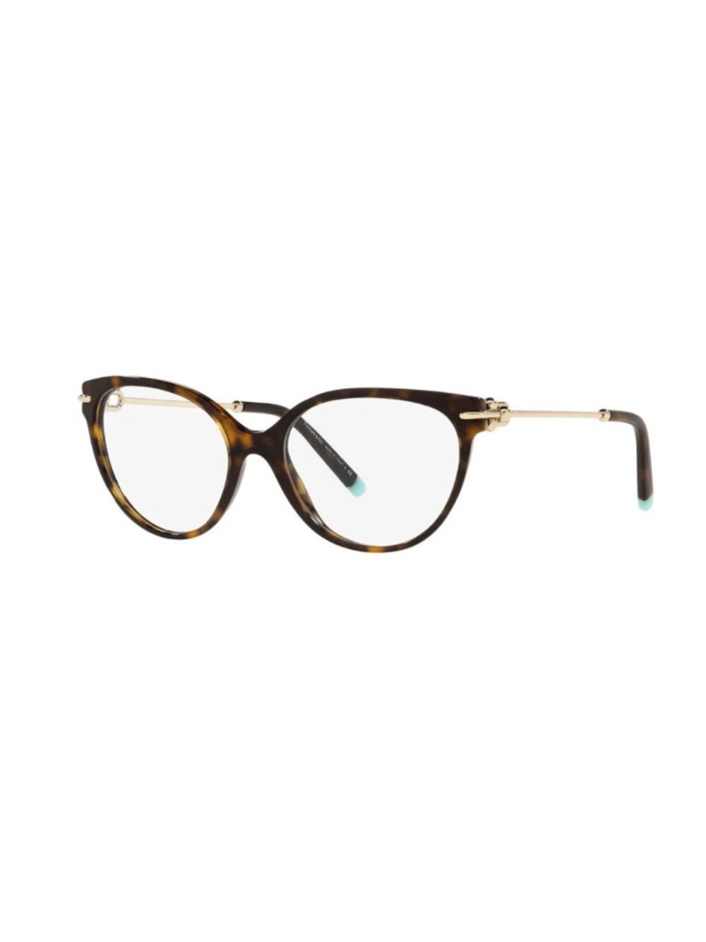 Tiffany & Co. Eyeglasses TF 2217 8015 Havana/Gold Cat Eye Frame Italy 53[]17 140